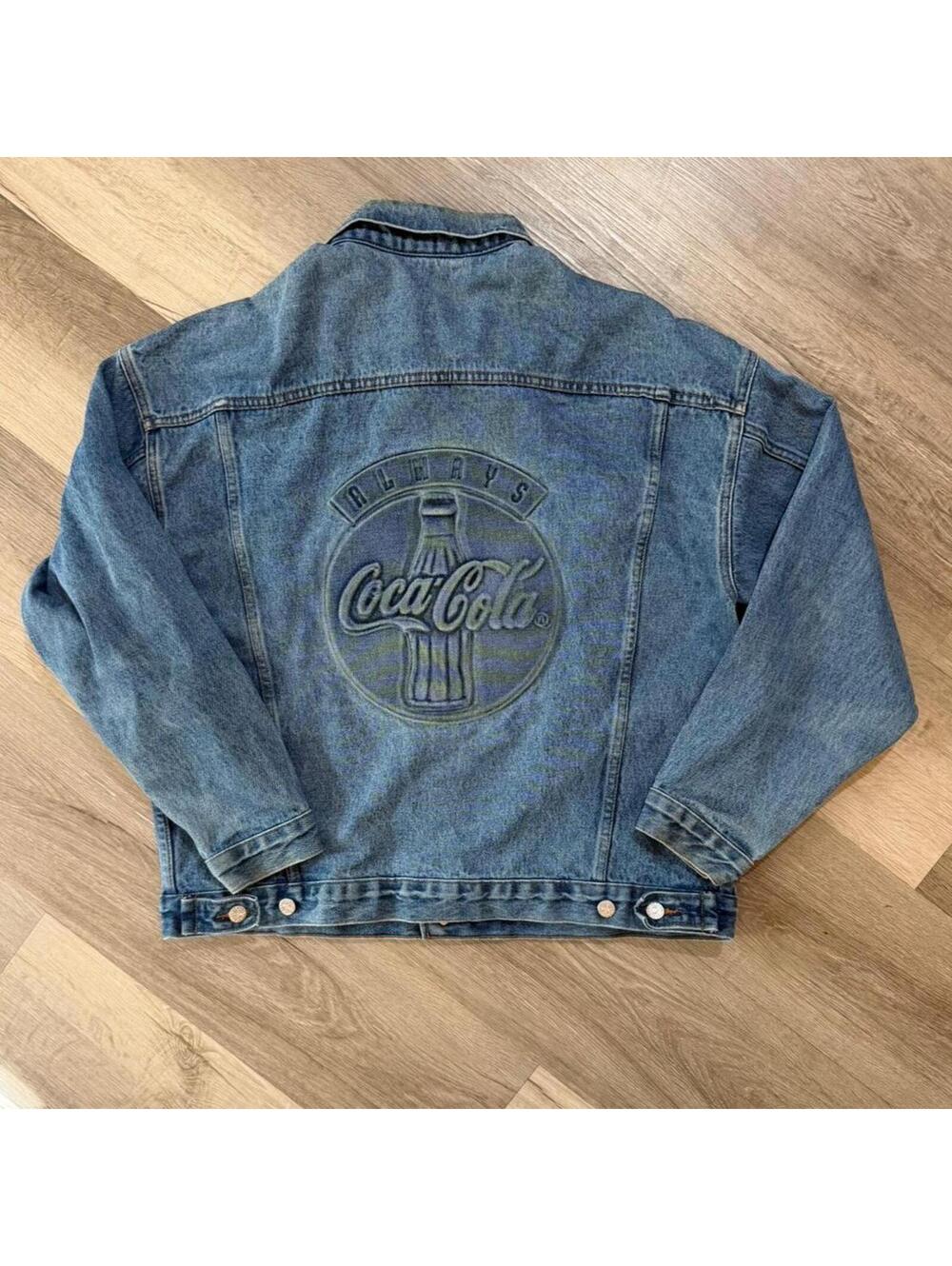 Vintage Coca Cola blue denim jacket size Large #denim